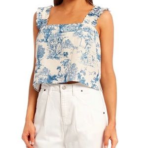 Gianni Bini Woven Sadie Sleeveless Square Neck Blouse